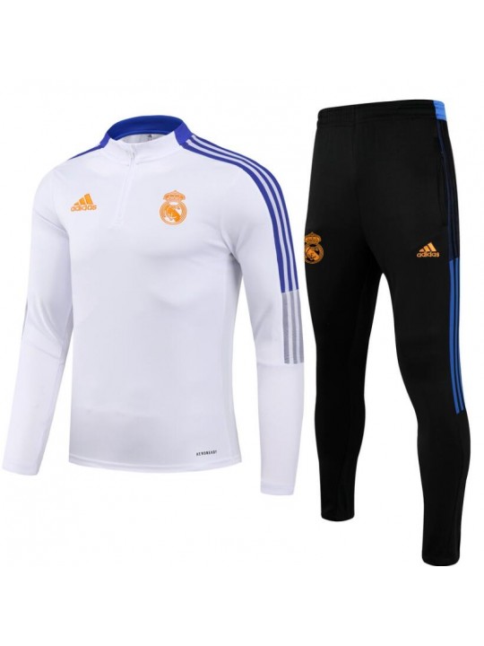 Chandal Real M-adrid 2021/2022 blanco niño