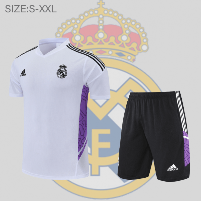 Camiseta De Entrenamiento Real M-adrid 22/23 Blanco Púrpura