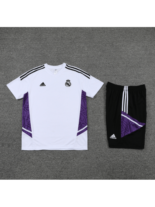 Camiseta De Entrenamiento Real M-adrid 22/23 Blanco Púrpura
