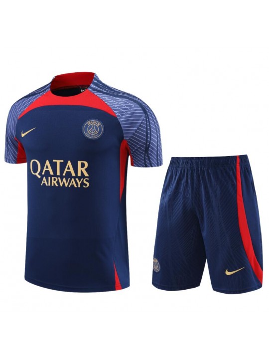 Camiseta FC Paris St. Germain Pre-Match 23/24 Navy + Pantalones