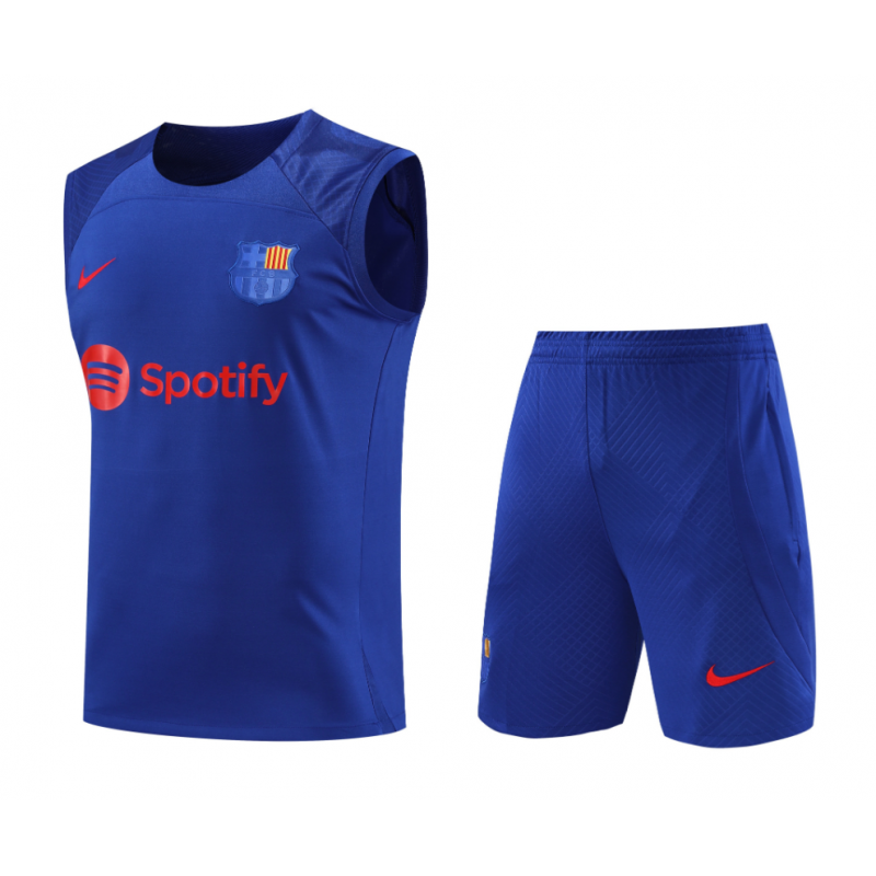 Camiseta Sin Mangas b-arcelona Pre-Match 23/24 Azul + Pantalones