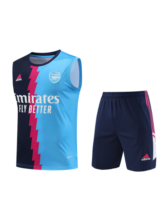 Camiseta Sin Mangas FC Arsenal Pre-Match 23/24 Azul + Pantalones