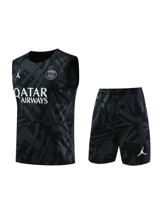 Camiseta Sin Mangas Paris Saint-Germain Pre-Match 23/24 Negro + Pantalones