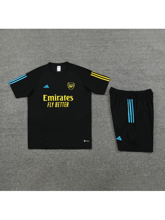 Camiseta Arsenal FC Pre - Match 23/24 Negro + Pantalones