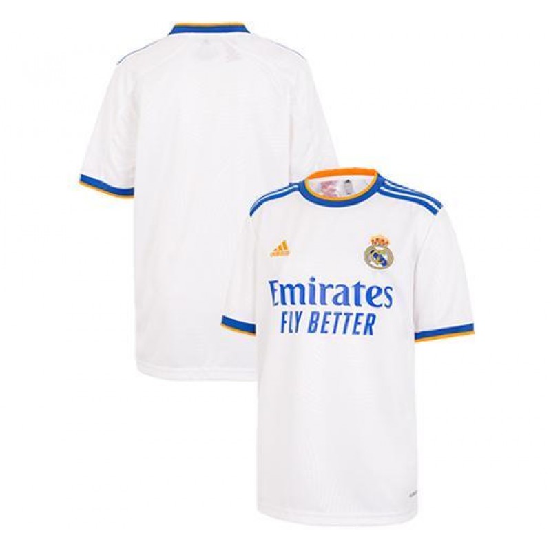 Camiseta Real M-adrid Niño Primera Equipación Blanca 21/22