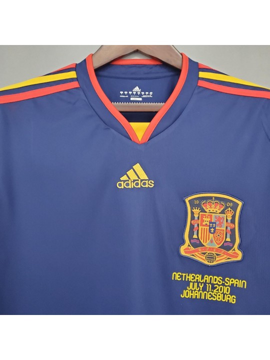 Camiseta Retro España 2ª Equipación 2010 Manga Larga