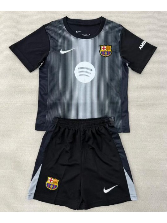Camiseta Barcelona Portero Negro 25/26 (Hombre/Niño)