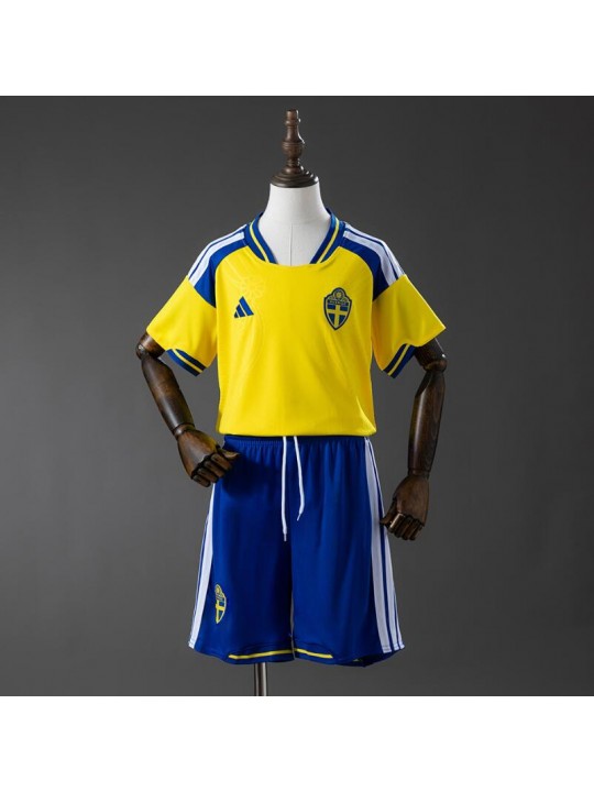 Camiseta Suecia Primera Equipación 2026 Niño