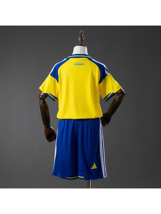 Camiseta Suecia Primera Equipación 2026 Niño
