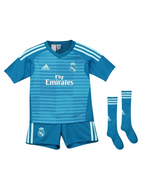 Conjunto mini 2ª equipación de portero del Real Madrid 2018-19 NIÑO