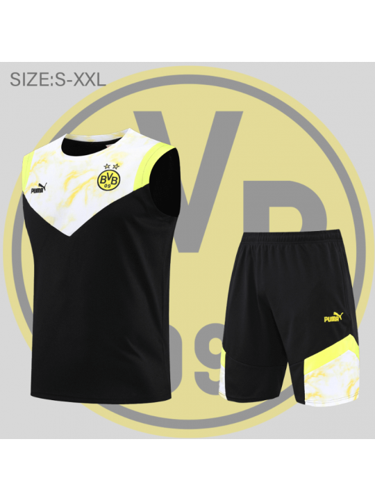 Camiseta De Fútbol Sin Mangas Borussia Dortmund Pre-Match 22/23 + Pantalones