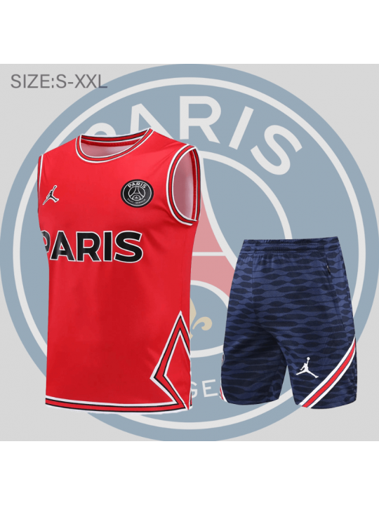 Camiseta De Fútbol Sin Mangas PSG Pre-Match 22-23 +Pantalones