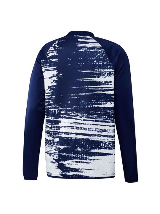 Sudadera De Calentamiento Real M-adrid 2020/2021 Blanco Marino