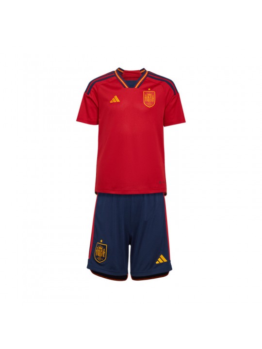 Conjunto España Primera Equipación Mundial Qatar 2022 Niño