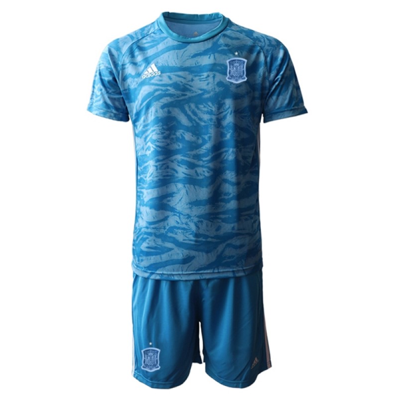 Camiseta España Portero en Azul 2020 Edición Copa De Europa