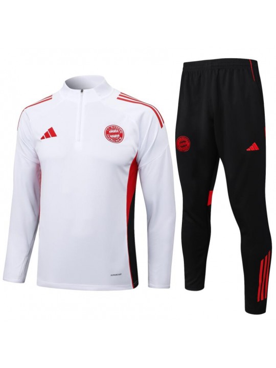 Chandal Bayern Munich (Hombre/Niño) 25/26 Blanco + Pantalones