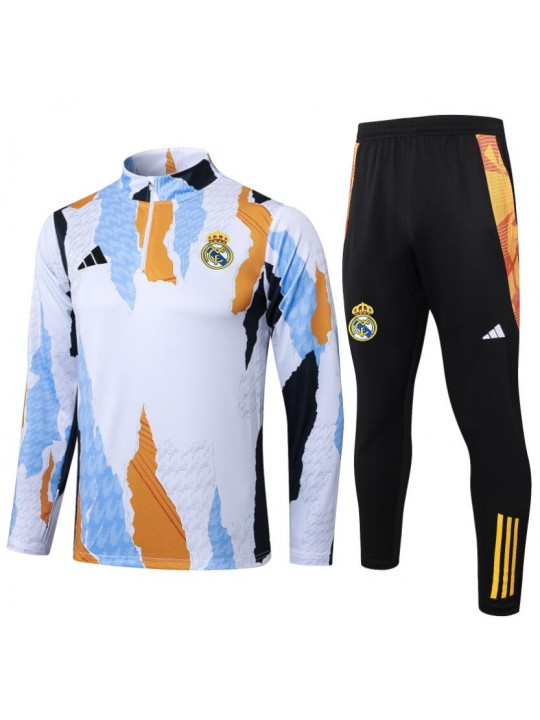 Chandals Real M adrid (Hombre/Niño) Blanco 25/26 + Pantalones