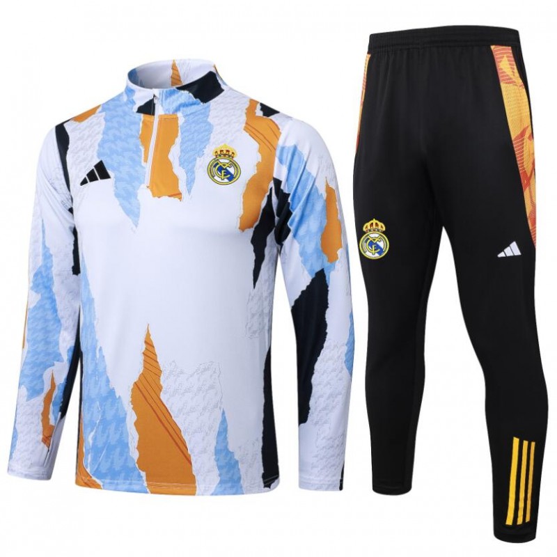 Chandals Real M adrid (Hombre/Niño) Blanco 25/26 + Pantalones