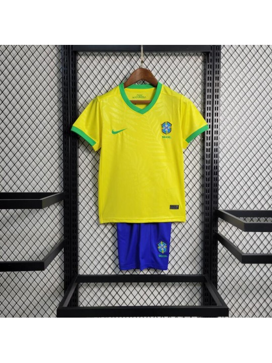 Camiseta Brasil Primera Equipación Mundial Femenino 2023 Niño