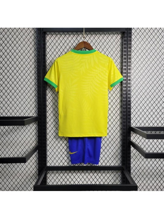 Camiseta Brasil Primera Equipación Mundial Femenino 2023 Niño