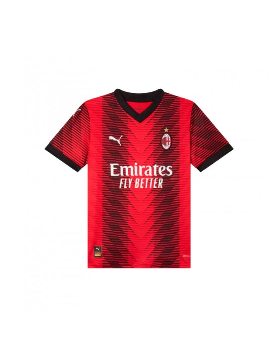 Camiseta Fc AC Milan Primera Equipación 23/24 Niño