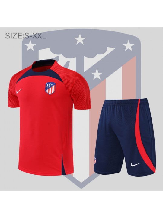 Camiseta 22/23 Atletico Madrid Entreno Manga Corta Roja