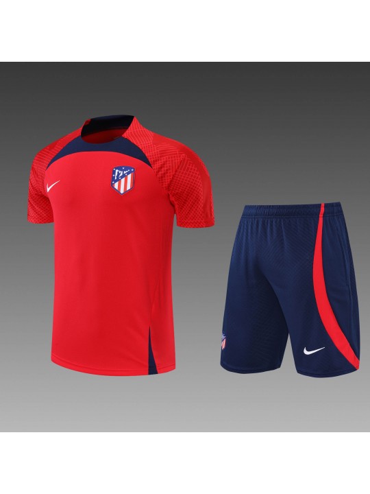 Camiseta 22/23 Atletico Madrid Entreno Manga Corta Roja