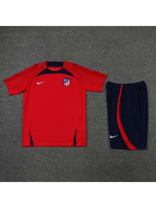 Camiseta 22/23 Atletico Madrid Entreno Manga Corta Roja