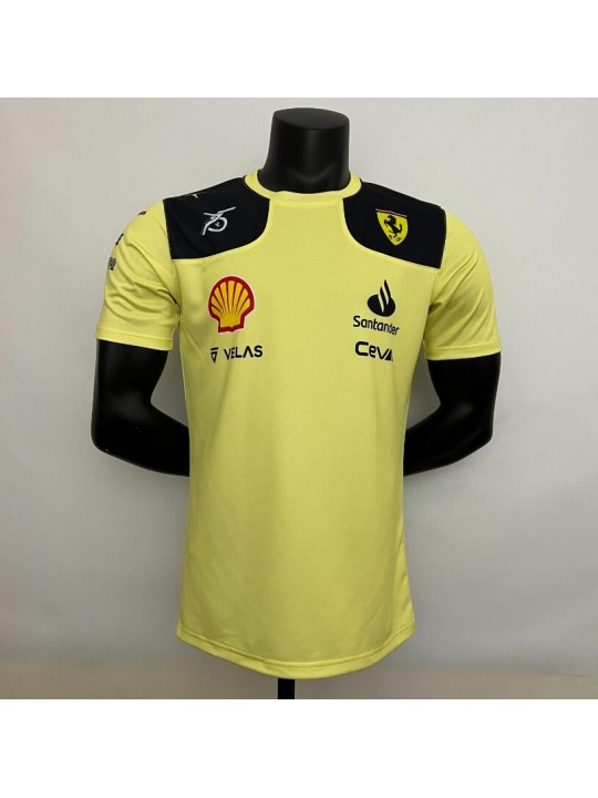 Camiseta Del Equipo Scuderia Ferrari Amarillo 2023