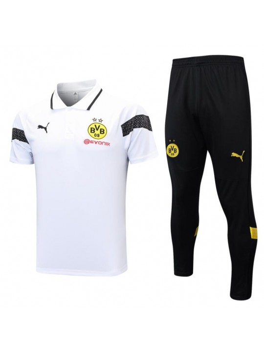 Polo Borussia Dortmund Pre-match 23/24 Blanco