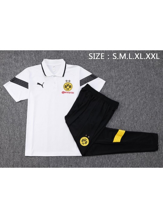 Polo Borussia Dortmund Pre-match 23/24 Blanco