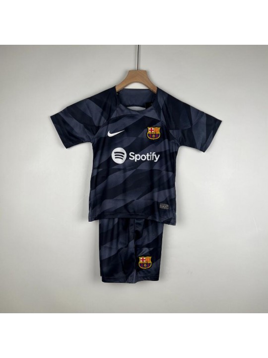 Camiseta b-arcelona Fc Portero Negra 2023-2024 Niño