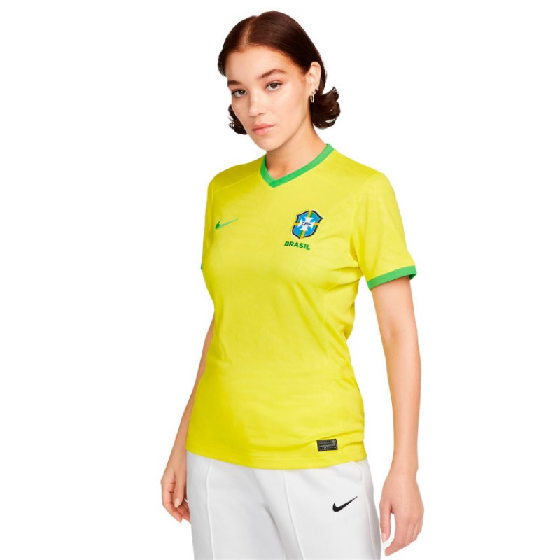 Camiseta Brasil Primera Equipación Mundial Femenino 2023 Mujer