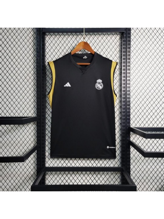 Camiseta Sin Mangas Real Madrid Negro Pre-Match 23/24