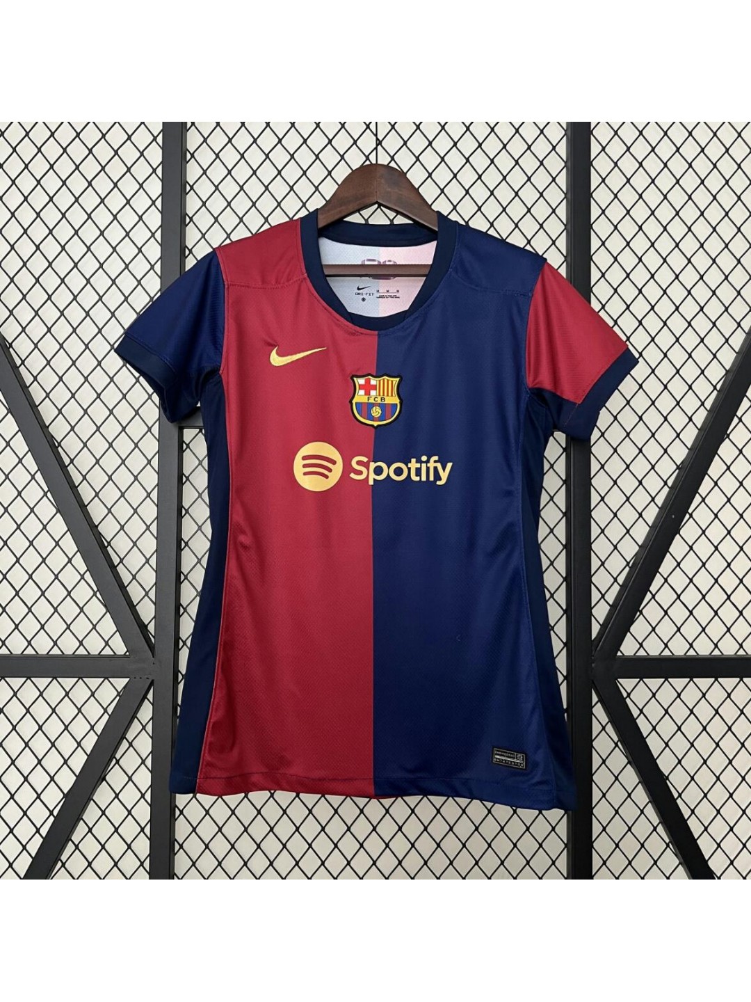 UCL Camiseta Mujer Primera Equipación 24/25 FC Barcelona - Barça Official Spotify Camp Nou