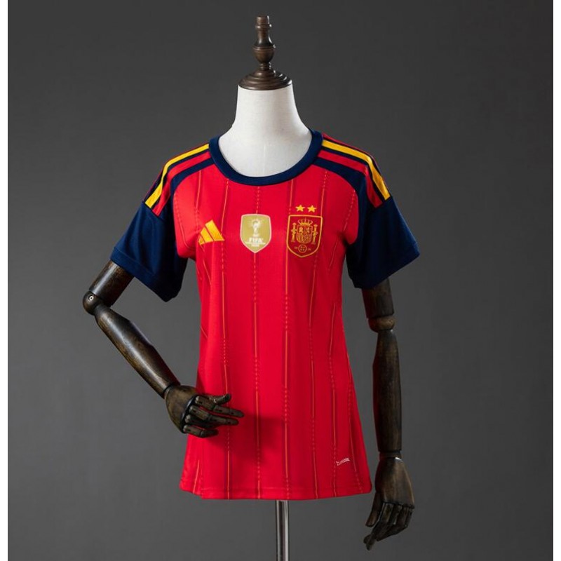 Camiseta España 1ª Equipación 2026 Campeón 2 Estrellas Mujer Camiseta España 1ª Equipación 2026 Campeón 2 Estrellas Mujer
