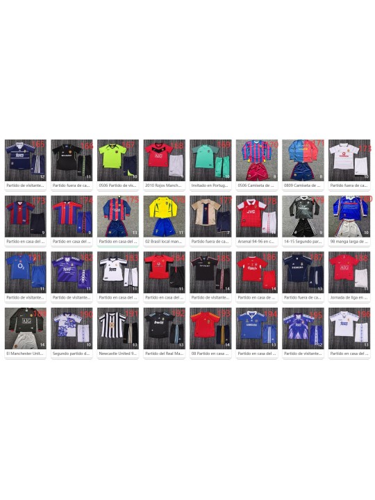 Camiseta Futbol Retro Niño Camiseta Futbol Retro Niño