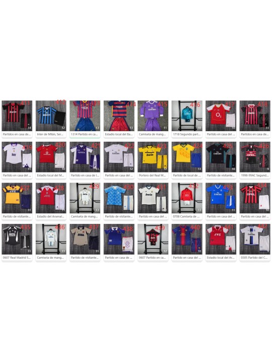 Camiseta Futbol Retro Niño Camiseta Futbol Retro Niño