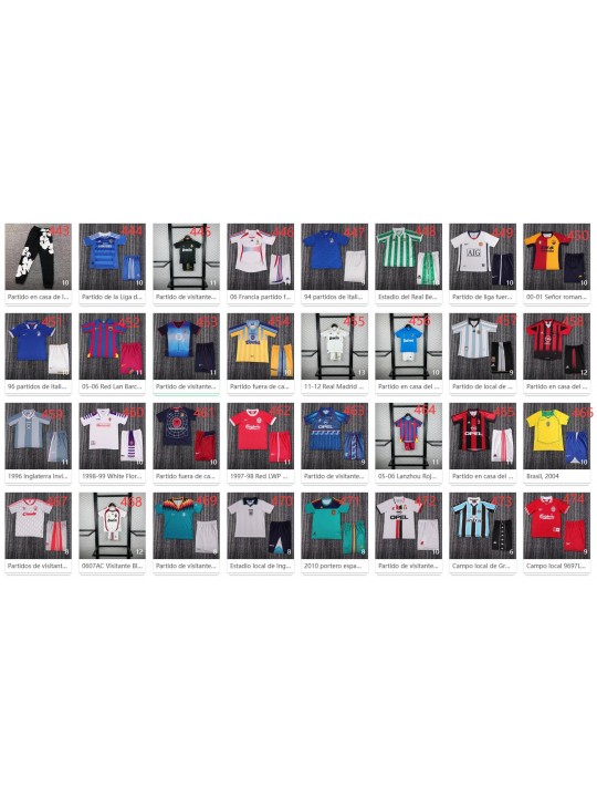 Camiseta Futbol Retro Niño Camiseta Futbol Retro Niño