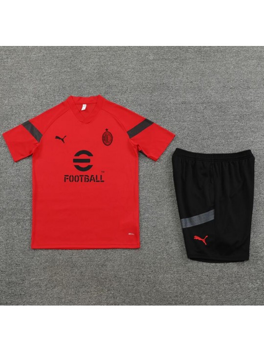 Camiseta AC Milan Training Kit Rojo 22/23 + Pantalones