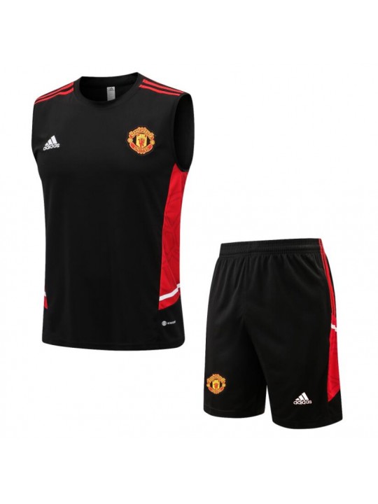 Camiseta De Fútbol Sin Mangas Manchester United 22-23 + Pantalone