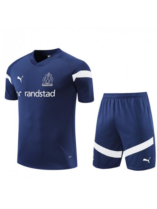 Camiseta Olympique De Marsella Pre-Match Azul 22/23 + Pantalones