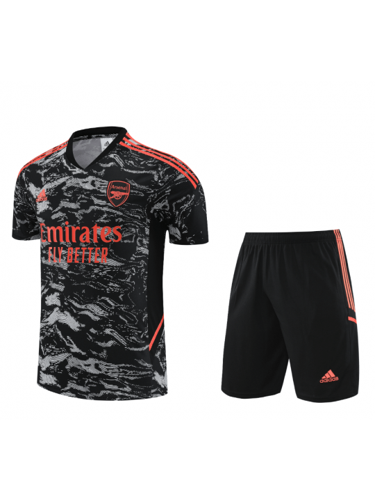 Camiseta Arsenal FC Pre Match 23/24 Negro + Pantalones