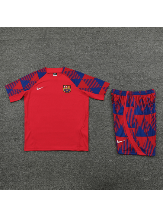 Camiseta FC b-arcelona Pre-Match 23/24 Rojo + Pantalones