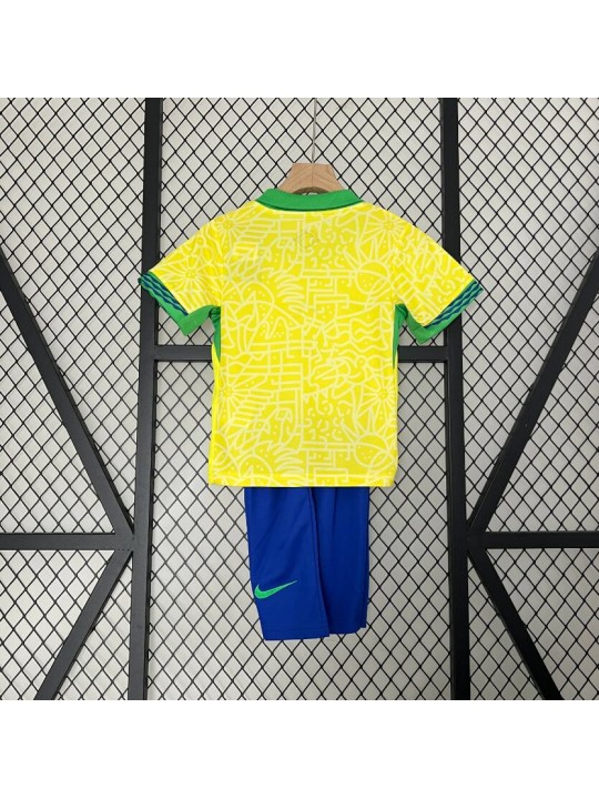 Camiseta Brasil Primera Equipación 2024 Niño