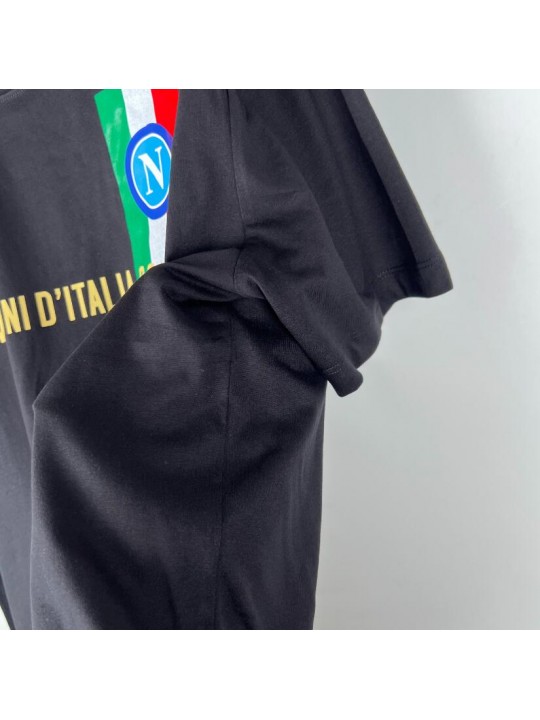 Camiseta Napoli Serie A Campioni version Champions Negro 22-23