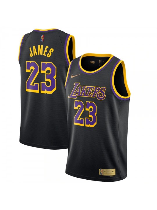Camiseta Earned Edition Swingman de Los Angeles Lakers de LeBron James