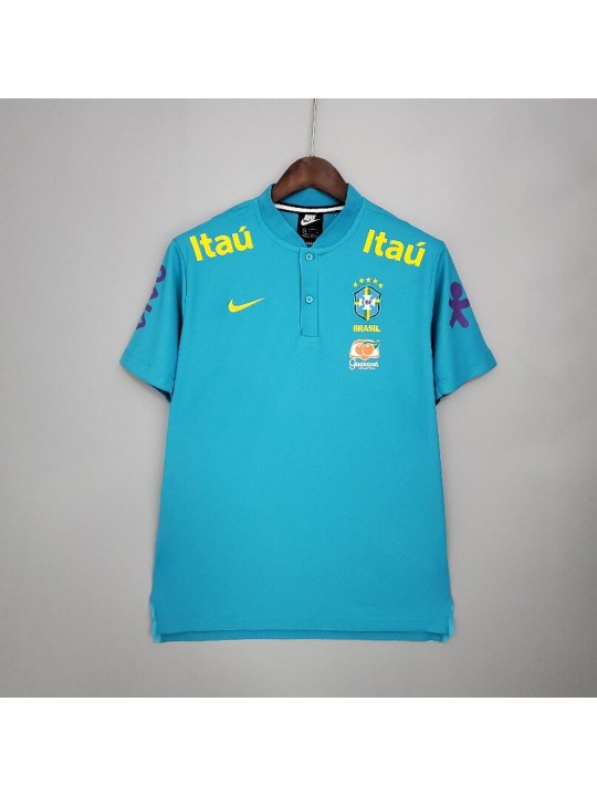 Camiseta 2021 Brasil Pre-Partido Azul