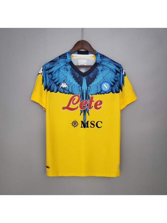 Camiseta Scc Napoli Amarilla x azul 2020-2021
