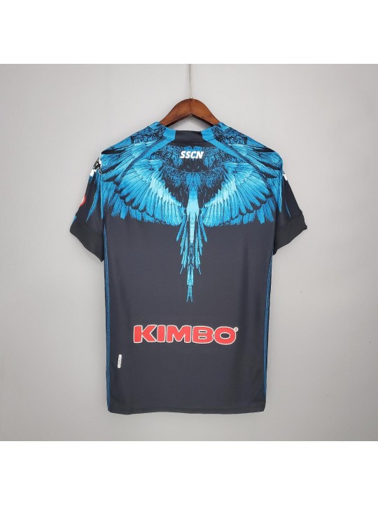 Camiseta Scc Napoli Negra X Azul 2020-2021